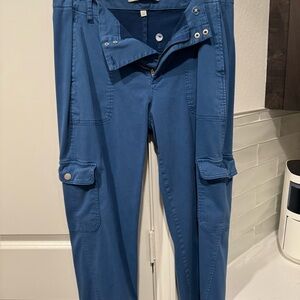 Women’s Blue cropped Cargo Pants